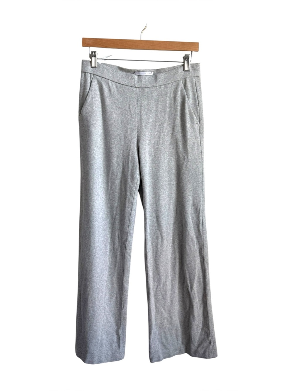 Raffaello Rossi Palina Long Knit Flare Pants Light Grey Size 6